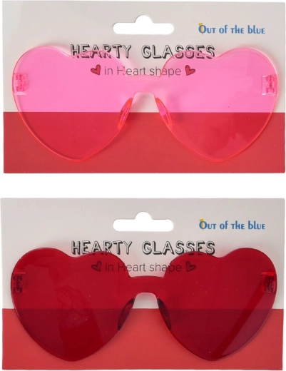 Occhiali a forma di cuore in plastica (2 varianti)