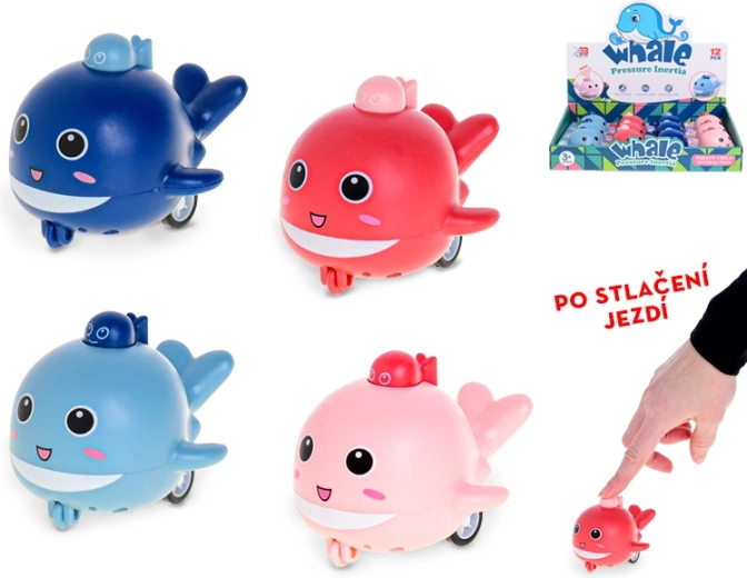 Delfino a rotelle 8 cm per bambini dai 3 anni