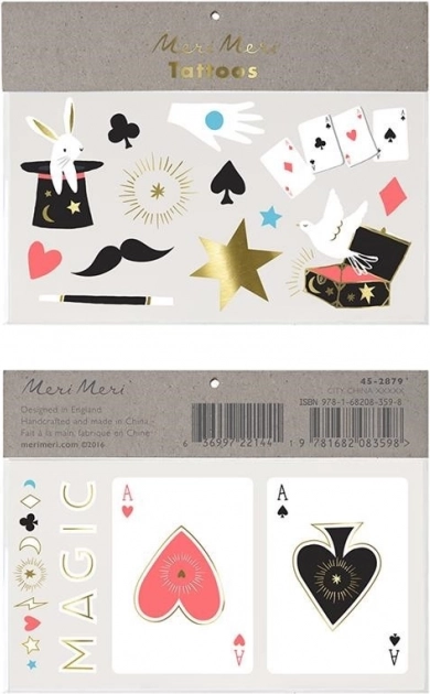 Set di tatuaggi lavabili Abrakadabra MERI MERI