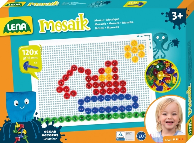 Mosaico a funghetti Lena per bambini – Cristallo