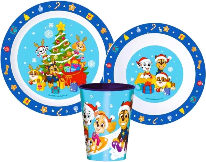 Set pappa in plastica Paw Patrol Natale 3 pezzi