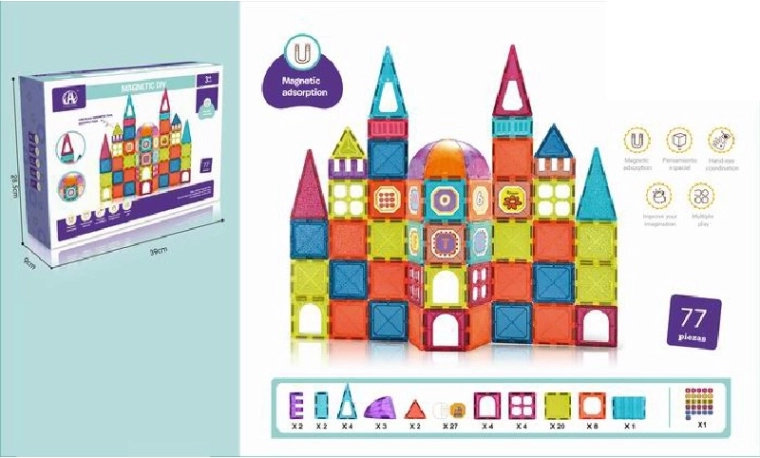 Costruzioni magnetiche 3D – 77 pezzi