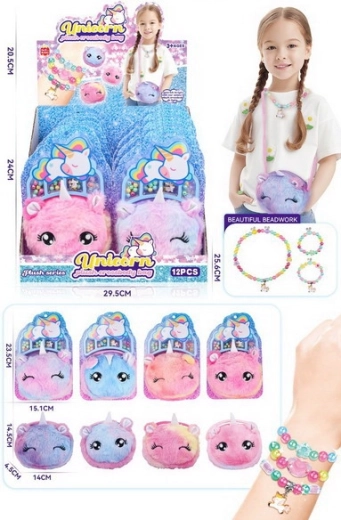 Astuccio peluche con braccialetti e collana