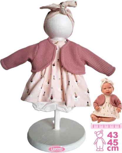Vestitino per bambola bebè New Born Llorens 43–45 cm