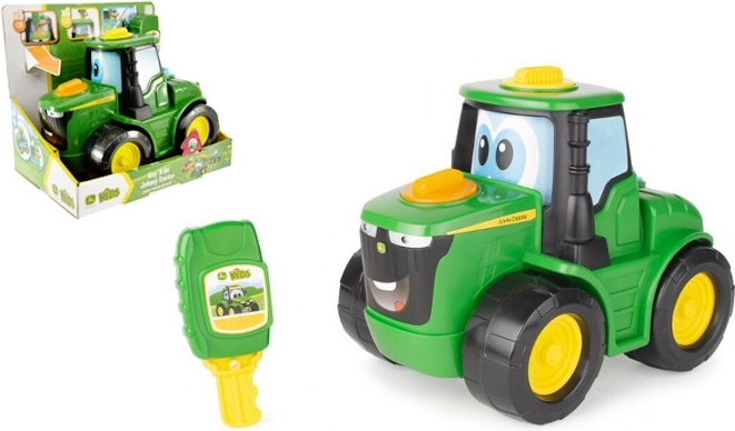 Tomy John Deere trattore Johnny a carica con chiavetta