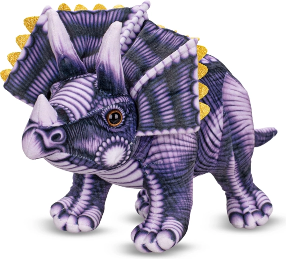 Dinosauro di peluche Triceratops 35 cm – in posizione eretta