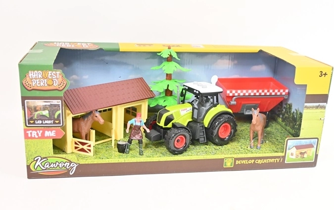 Fattoria con trattore – set di gioco per bambini da 7 pezzi