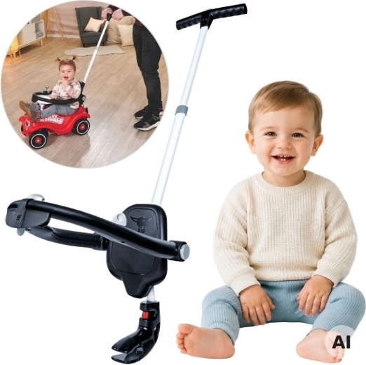 Asta di guida BIG con schienale e dispositivo di sicurezza per Bobby Car