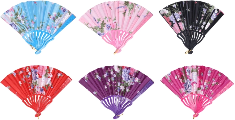 Ventaglio pieghevole 23 cm – mix di colori