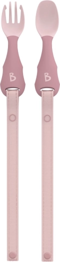 Bibado Handi posate per bambini con clip blush