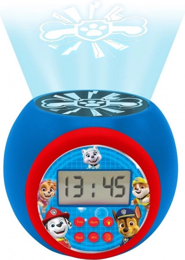 Sveglia proiettore digitale per bambini con tema Paw Patrol