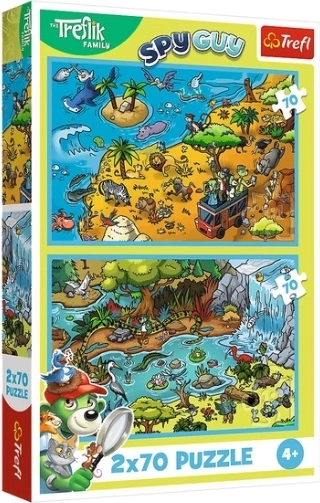 Puzzle Treflíci nel paese degli animali 2x70 pezzi