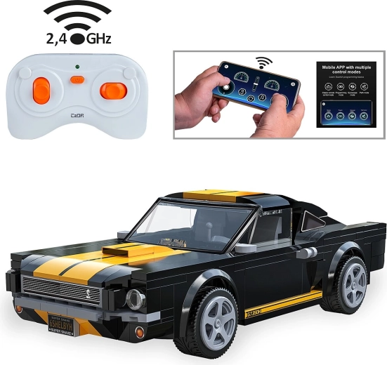 CaDA Shelby GT350 H kit di costruzione con controllo RC 1:20 nero