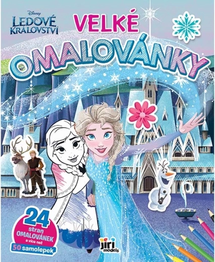 Grandi album da colorare Frozen con adesivi