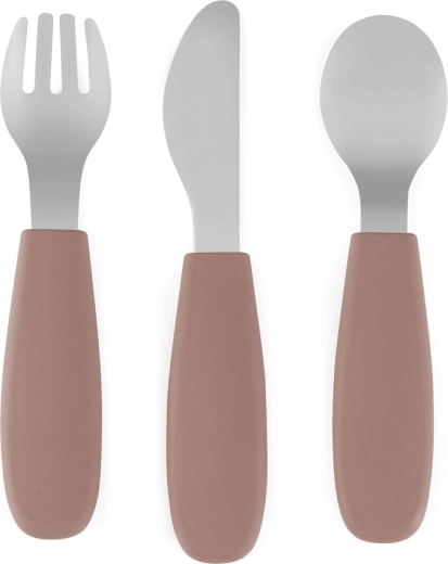 Petite&Mars set di posate in acciaio inox Take&Match Velvet Latte 12m+