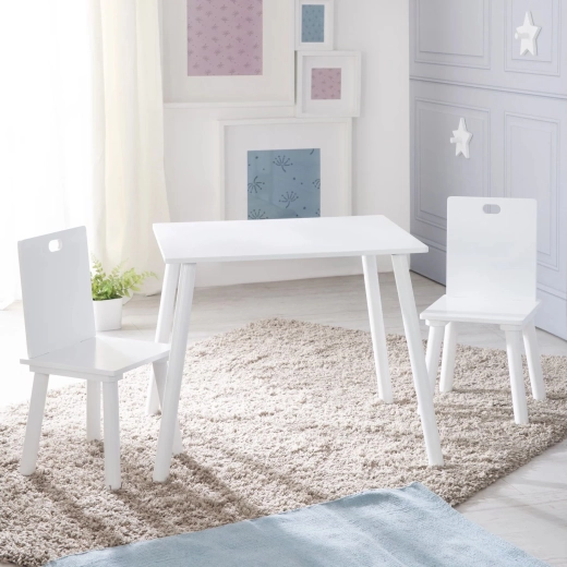 Tavolo per bambini Roba con 2 sedie bianco