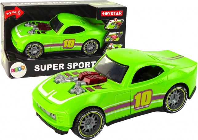 Auto sportiva verde 1:14 con suoni e luci