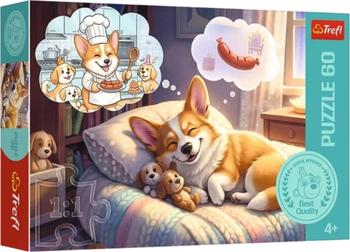 Puzzle da 60 pezzi – corgi nel regno dei sogni Trefl