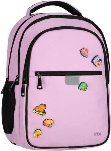 Zaino scolastico rosa con capibara 24 l