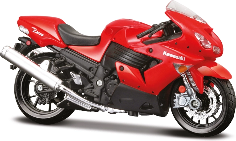 Maisto moto Kawasaki Ninja ZX-14R rossa 1:18