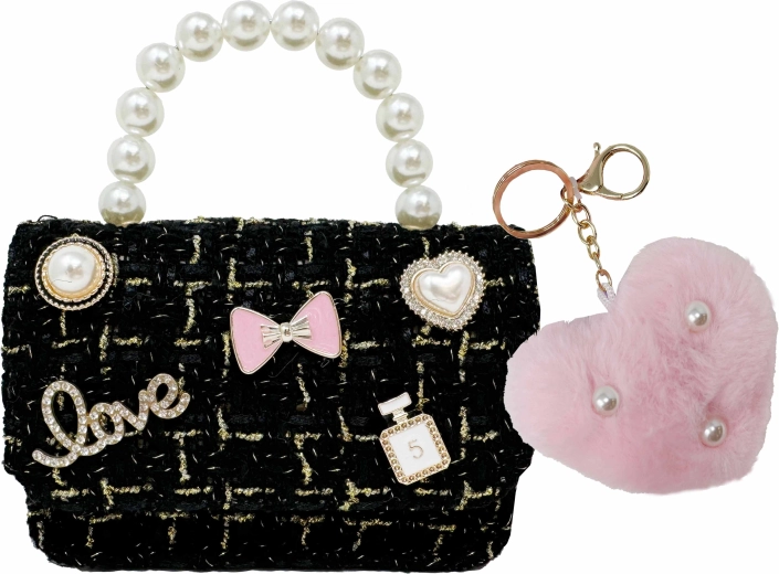 Mini borsetta con portachiavi a forma di cuore LOVE