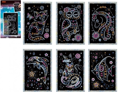 Immagine con perline assortita 11x22 cm