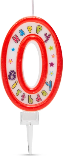 Candela per torta a forma di numero 0