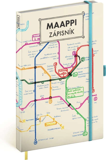 Notes Maappi, con rilegatura ad anelli, 13 × 21 cm