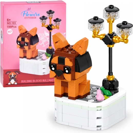 Set per costruire un bullmastiff su basamento, 199 pezzi