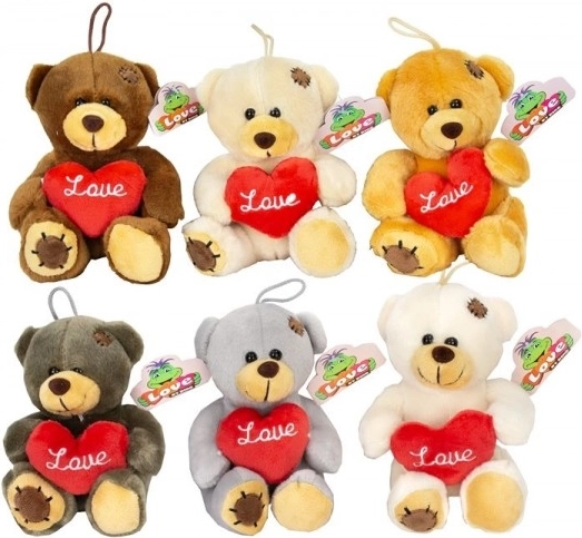 Orsetto di peluche con cuore Love 14 cm