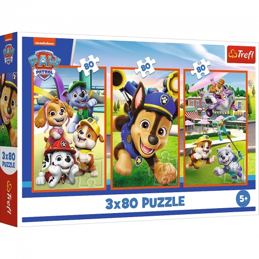 Puzzle 3x80 Squadra dei cuccioli Paw Patrol