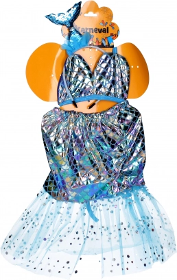 Set carnevalesco sirena - abito e cerchietto
