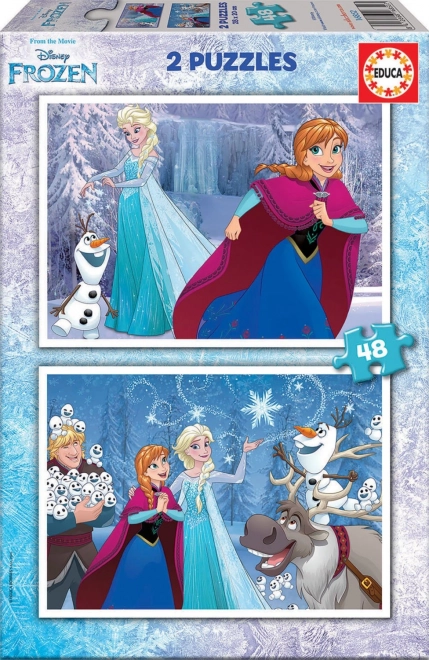 EDUCA Puzzle Frozen 2x48 pezzi