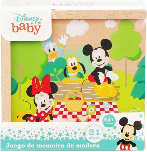 Domino in legno Disney Mickey Mouse in scatola (21 pezzi)