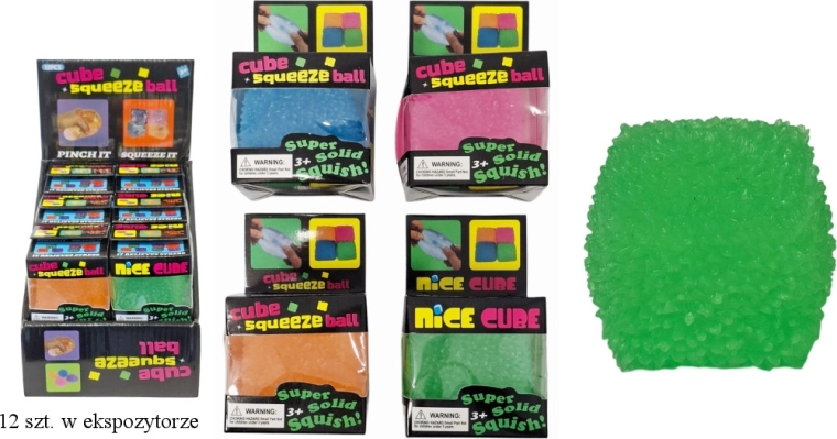 Cubetto antistress sensoriale da schiacciare con protuberanze