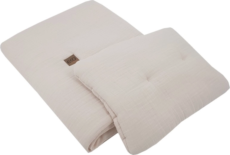 Set da lettino in mussola EKO Beige - 2 pezzi