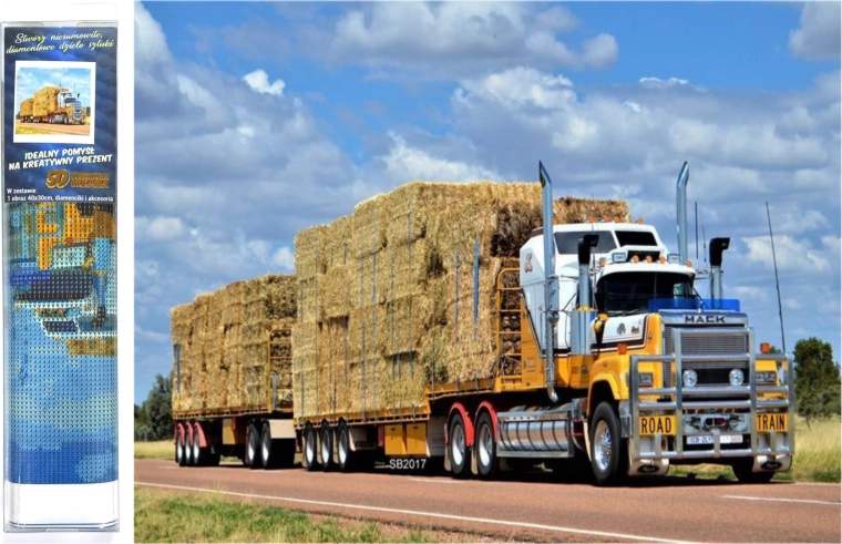 Pittura diamantata Camion Caricato 30x40 cm