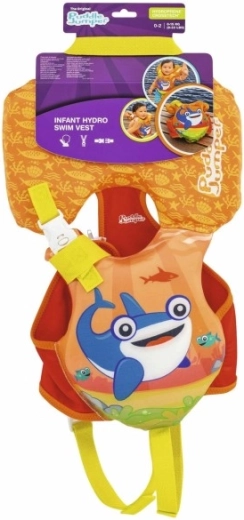 Gilet di galleggiamento per bambini con appoggiatesta Puddle Jumper – squalo, fino a 14 kg
