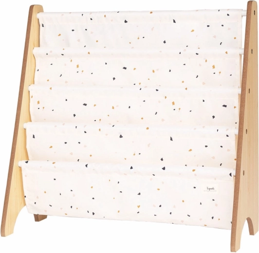 3 Sprouts supporto porta-libri recycled terrazzo/cream
