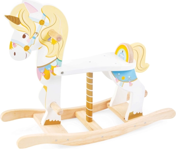 Le Toy Van unicorno a dondolo in legno per bambini