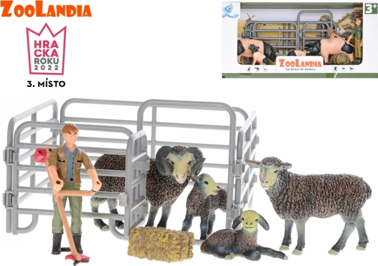 Zoolandia animaletti fattoria con cuccioli e accessori – set maiali o pecore