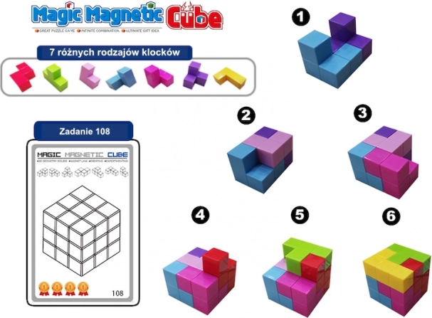 Cubetti magnetici magic magnetic cubes 28 pz
