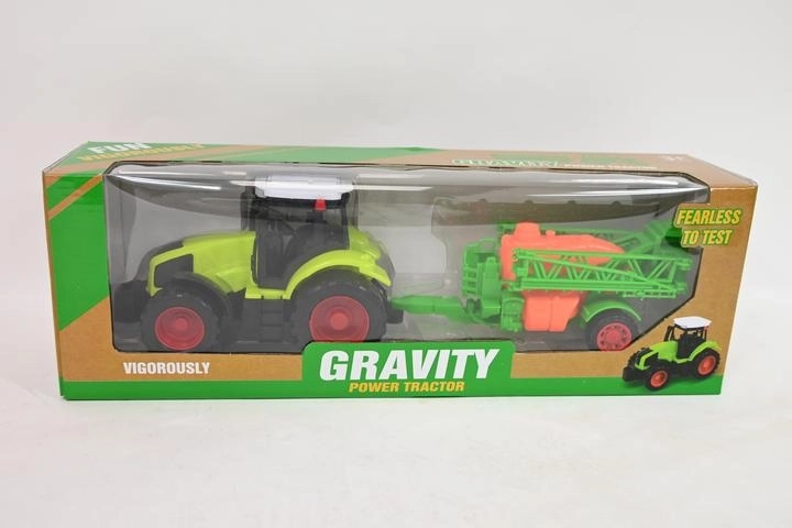 Trattore con rimorchio in box portaoggetti