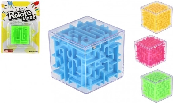 Labirinto 3D in plastica a forma di cubo 5 × 5 cm – rompicapo tascabile per bambini e adulti