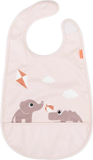 Bavaglino Done by Deer con chiusura a strappo Playground, rosa