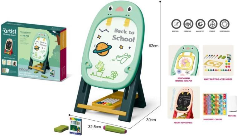 Lavagna da disegno verde per bambini