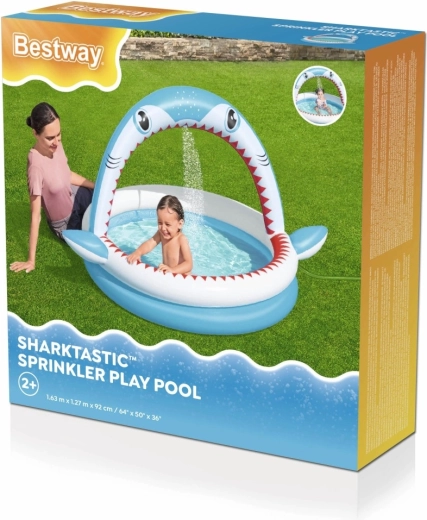 Piscina gonfiabile per bambini con doccia Sharktastic
