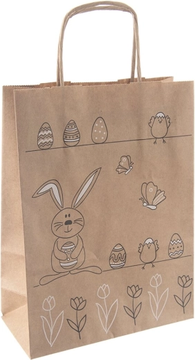 Borsa regalo in carta con coniglietto 18 × 8 × 24 cm