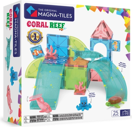 MAGNA-TILES Costruzioni magnetiche Barriera corallina, 25 pezzi