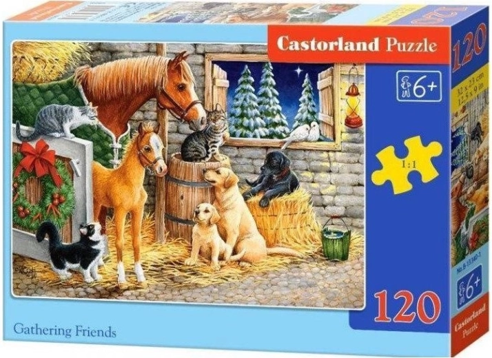 Puzzle per bambini Gathering Friends, 120 pezzi
